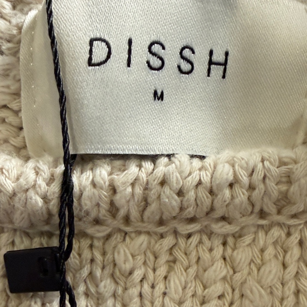 DISSH Cream 100% cotton Knit Sweater - Picture 6 of 9